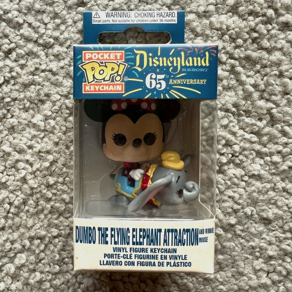 Funko Pop! Pocket Keychain Disney 65th Anniv. Dumbo Flying Ride w/ Minnie Mouse